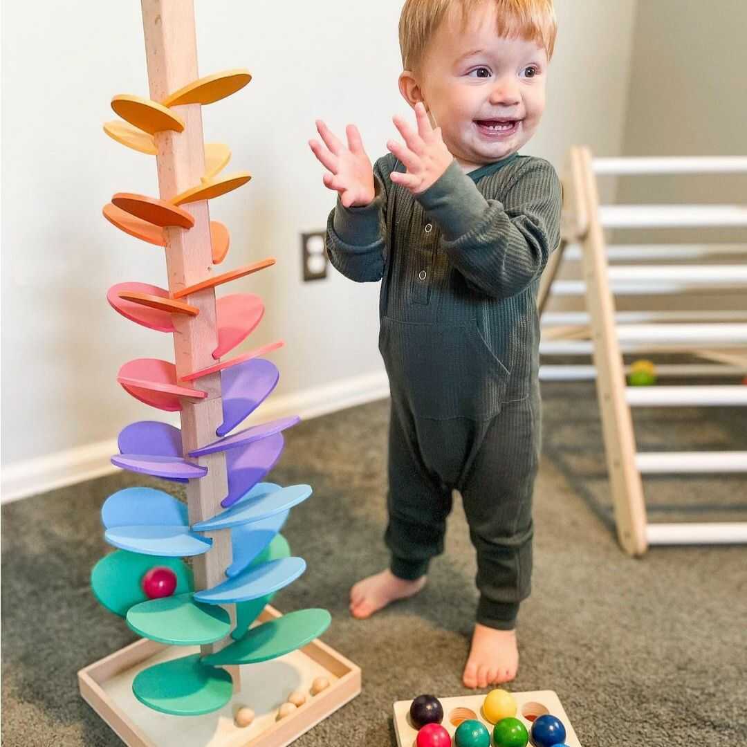 FunPlay - Árbol de sonido de canicas arcoíris interactivas