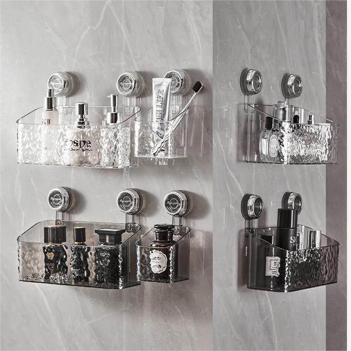 No-Drill Wall Storage: Strong suction cup that holds heavier items | Hangable storage for bathroom