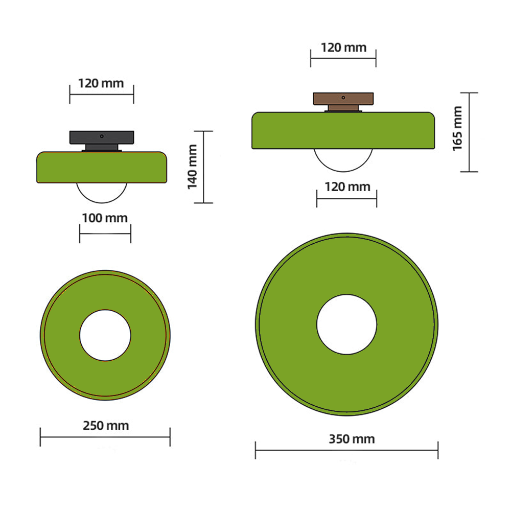 Moderne ronde plafondlamp