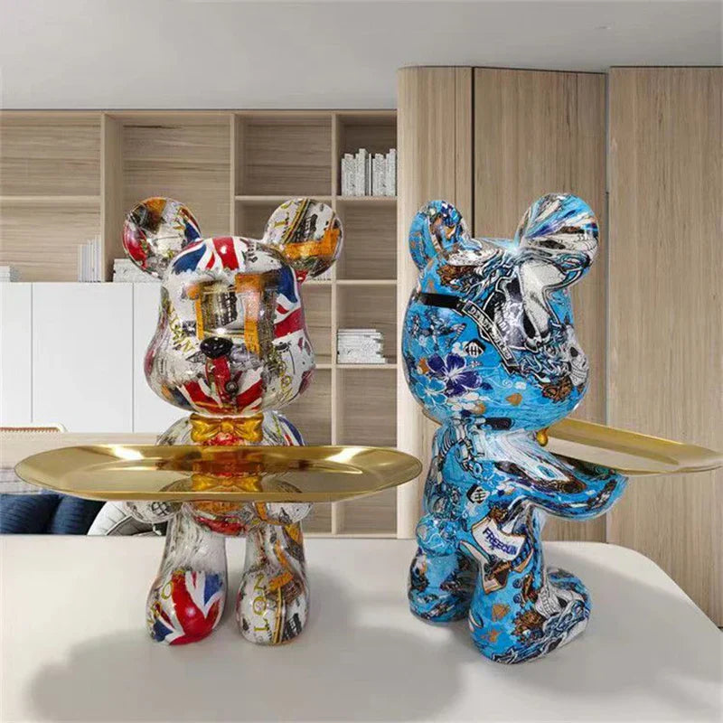 StreetPaws - Graffiti Bear Statue/decor