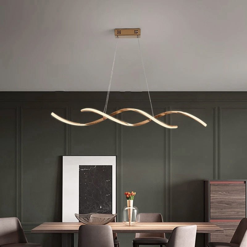 Spiraalvormige moderne LED hanglamp