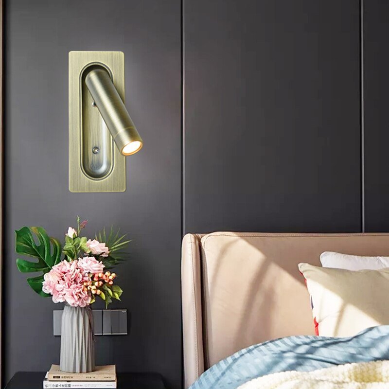 Lámpara de pared minimalista para mesita de noche