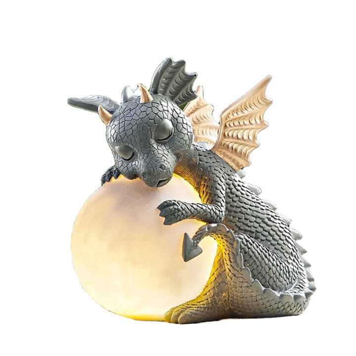 Trädgårdsstaty - Draconis - Solar Lighting - Resin Dragon Staty lampa