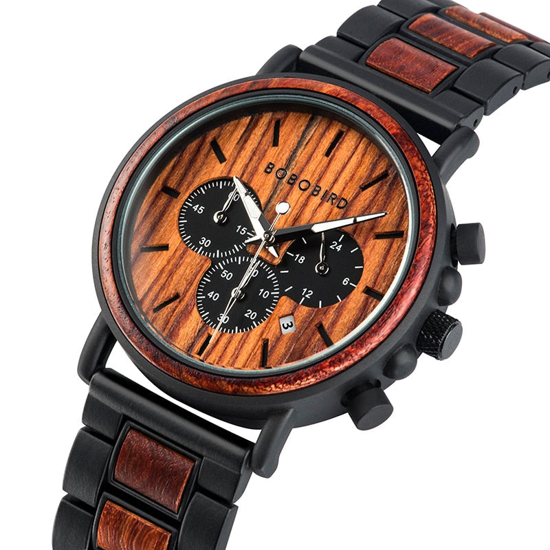 Reloj de madera BOBOBIRD