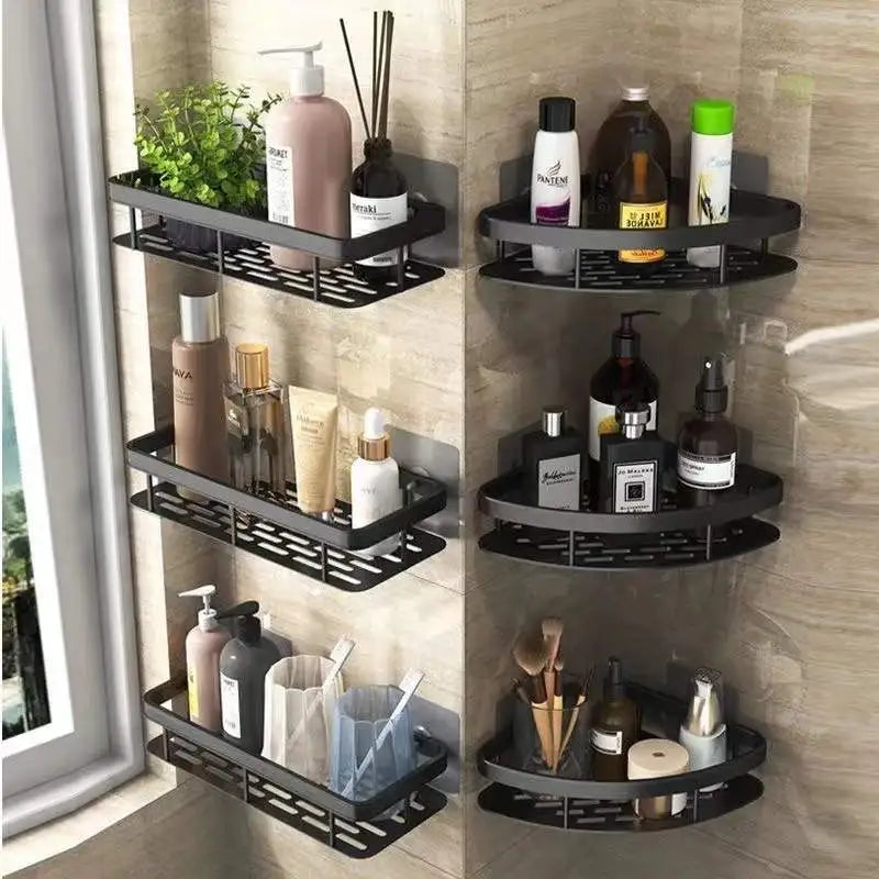 Étagère d'angle de salle de bain sans perçage : solution de rangement de douche élégante et pratique