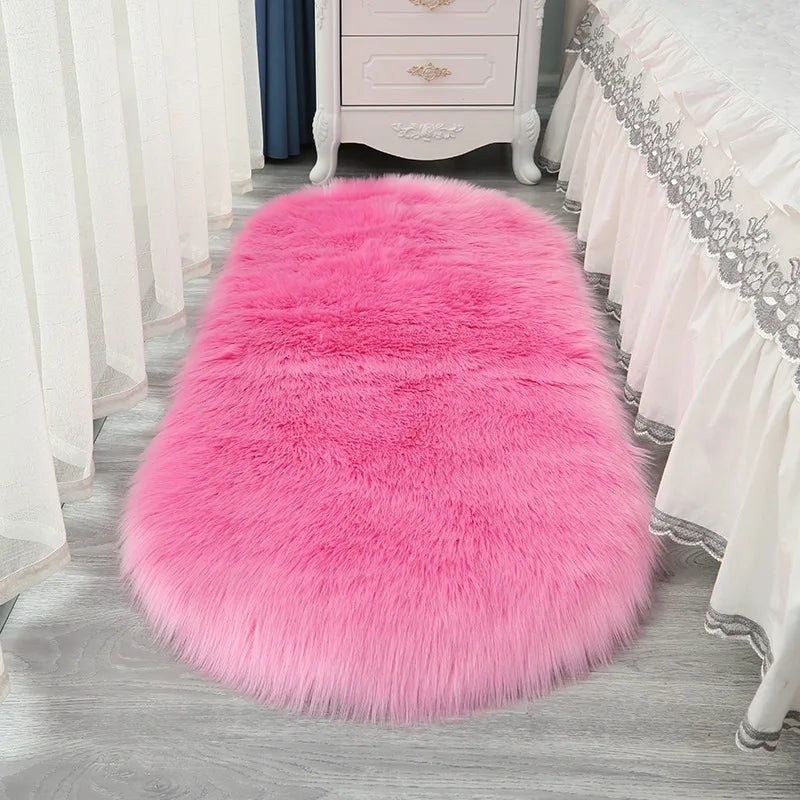 Tapis en fausse fourrure Winnie Fluffy – Tapis de chambre doux et confortable pour la décoration intérieure