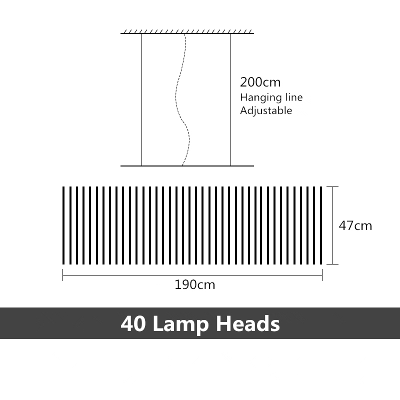 Lámpara de araña LED nórdica moderna con forma de espina de pescado