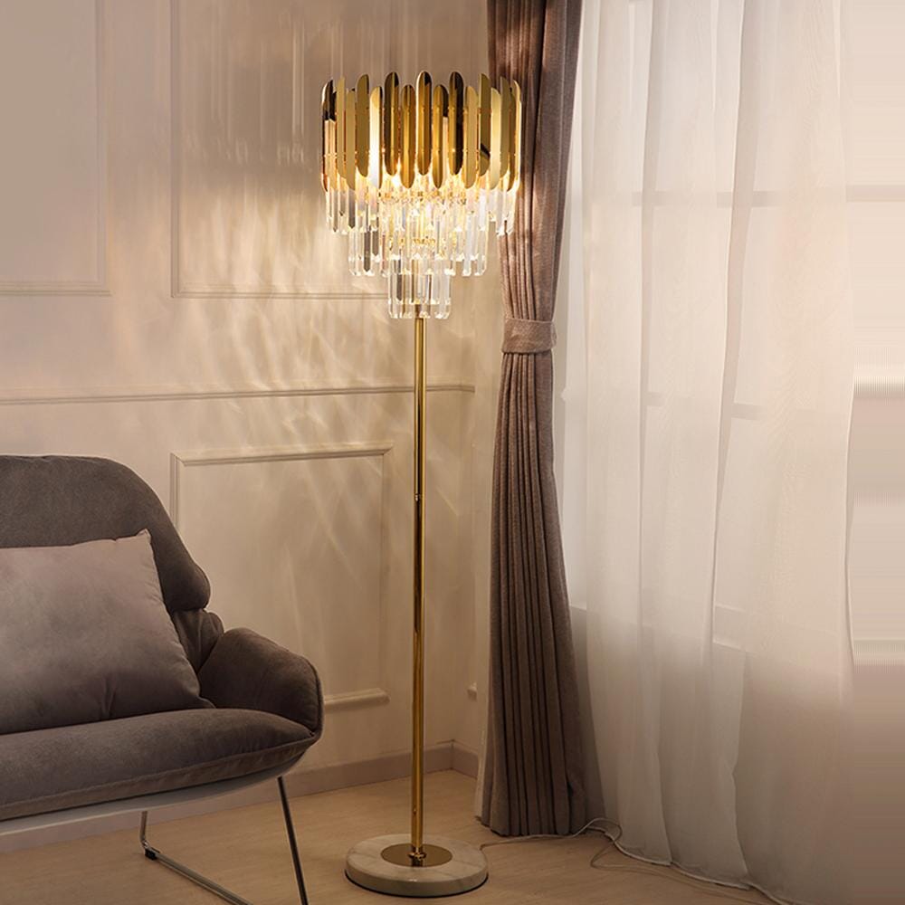 Ivy Crystal Crystal Floor & Table Lamp