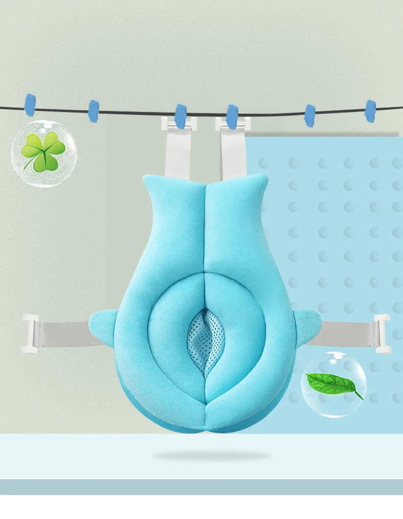 Shark-Shaped Foldable Newborn Bathtub Cushion