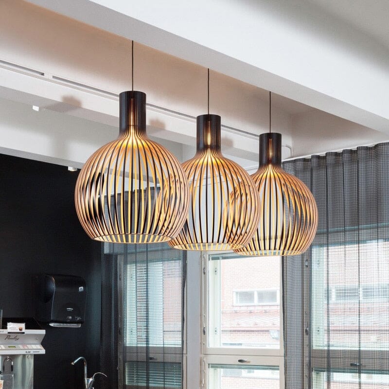 Nordic houten kooi hanglamp kroonluchter