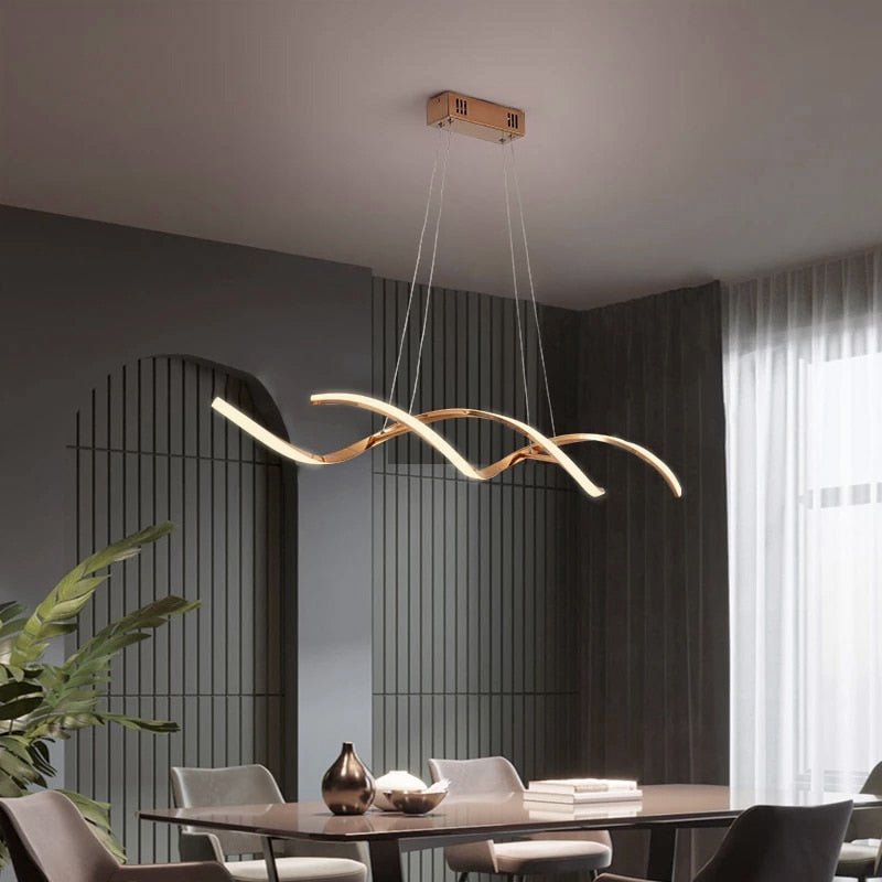 Spiraalvormige moderne LED hanglamp