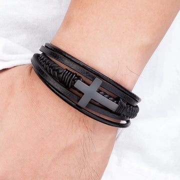 Faith steel cross bracelet discount