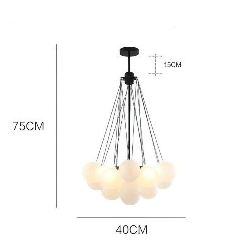 Pendant Light with Frosted Glass Balls