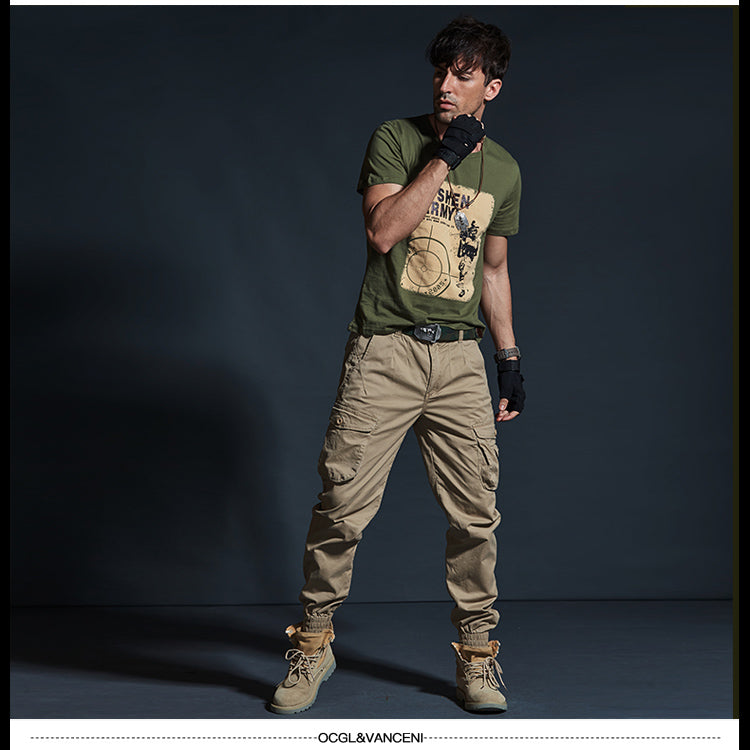 Pantaloni Cargo Tactical in Camouflage da Uomo