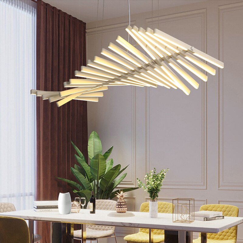 Modern Nordic Fishbone LED-ljuskrona