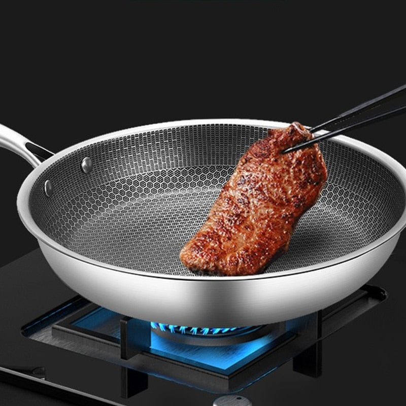 KitchenPro | Non-Stick Stainless Steel Frying Pan