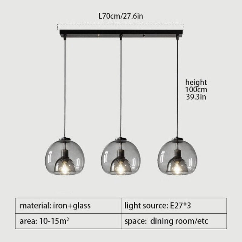 מנורת תלייה LED נורדית כהה