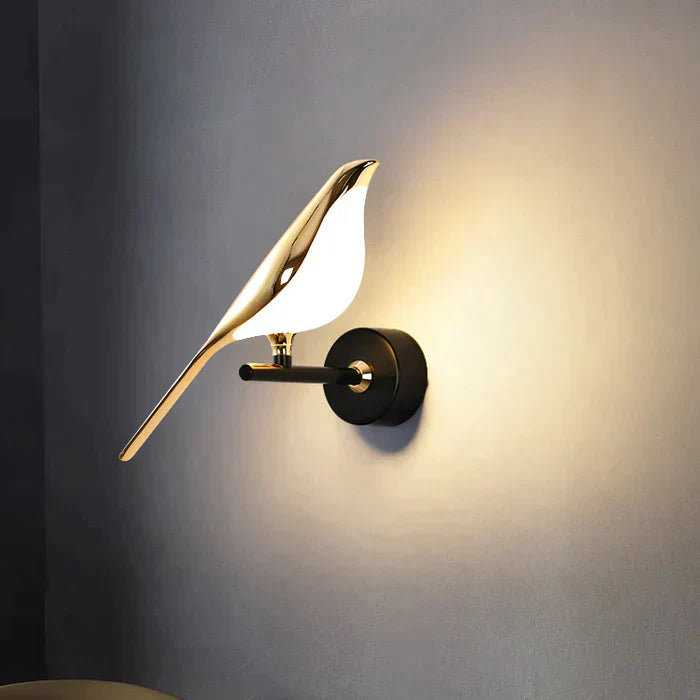 LumiBird - Lámpara de pared LED escandinava con forma de pájaro