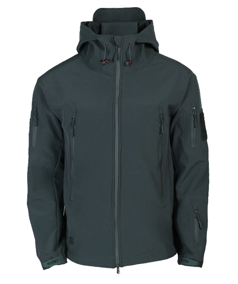 Giacca Soft Shell - Bomber tattico antivento impermeabile con cappuccio da uomo