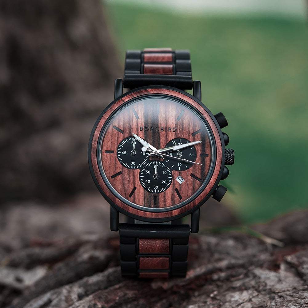 BOBOBIRD Houten Horloge