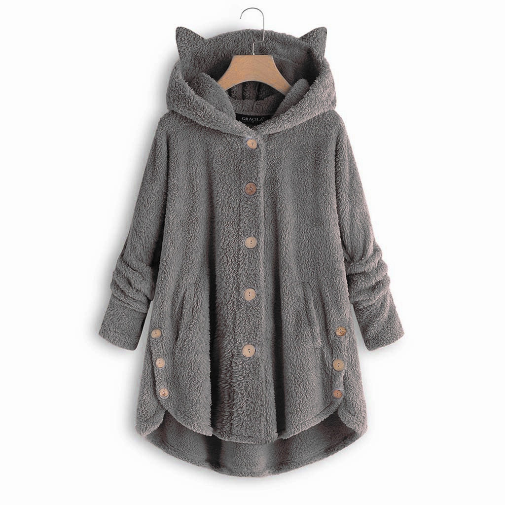 Manteau à capuche à oreilles de chat tendance