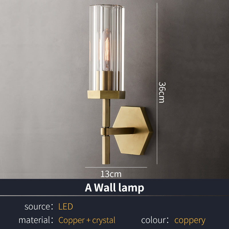 AI Lerb - American Luxury Led Wall Scones Crystal Shades