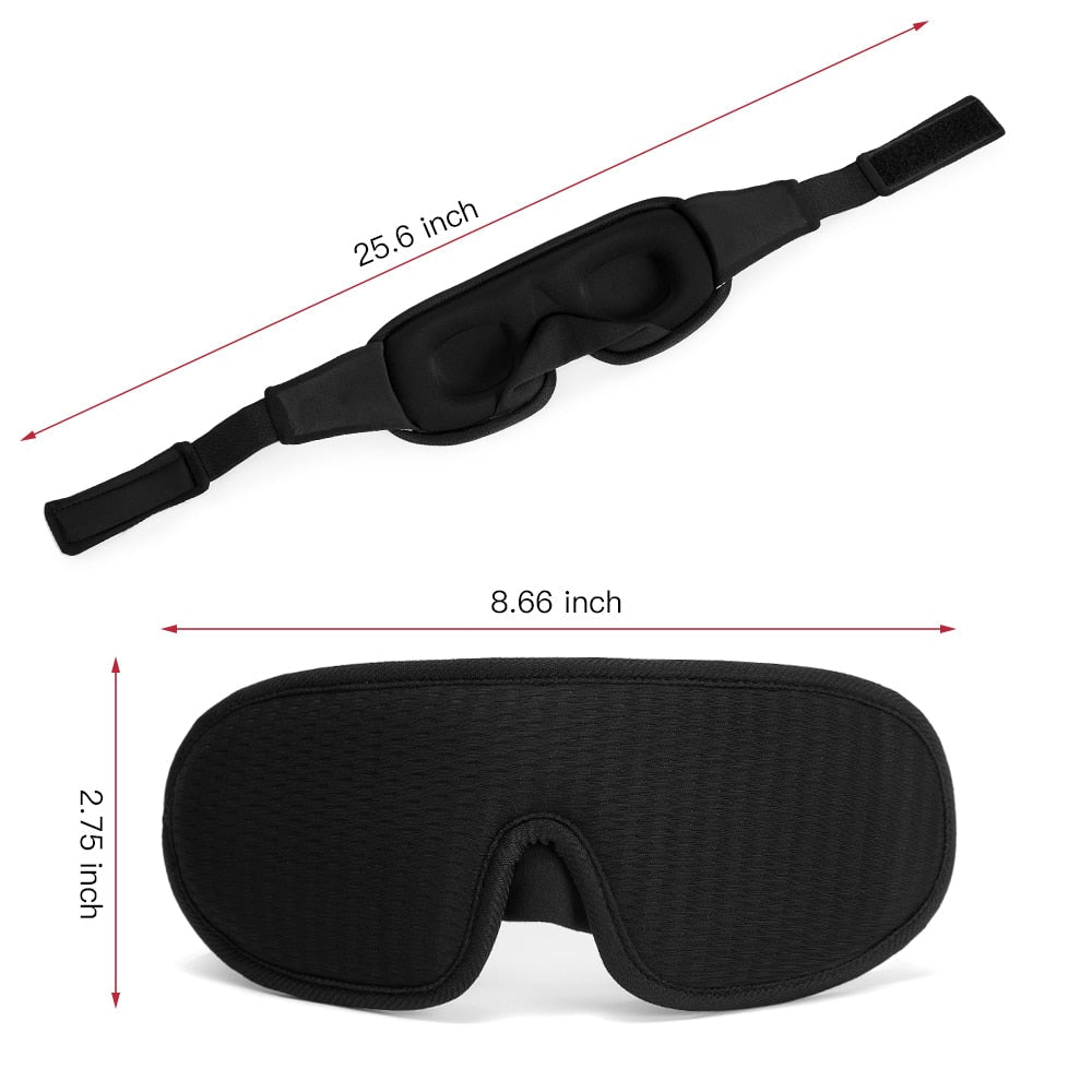 3D Sleep Mask | Valoa estävä ja pehmeä pehmustettu