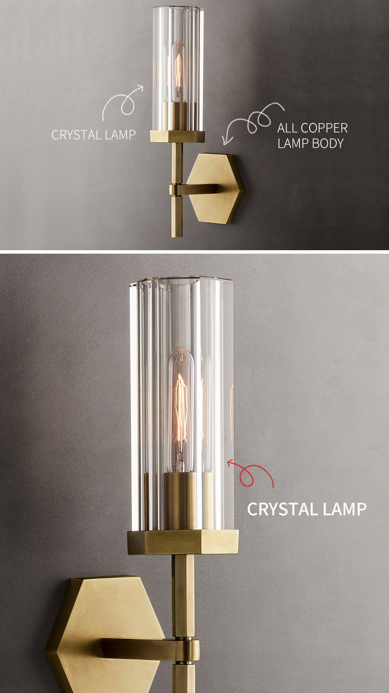 AI Lerb - American Luxury Led Wall Scones Crystal Shades