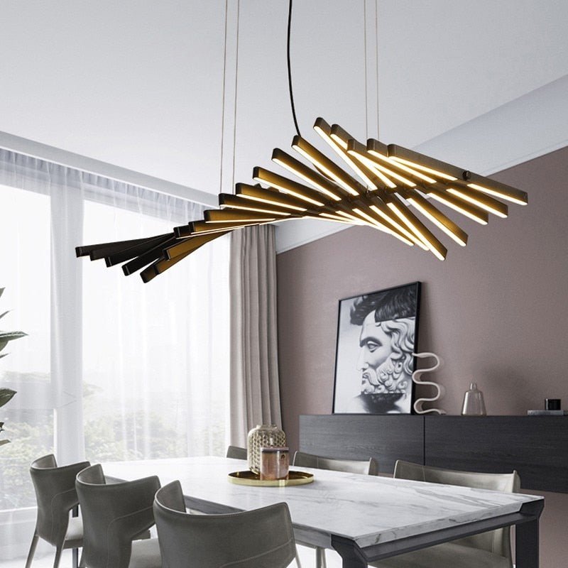 Moderne Nordic Fishbone LED-lysekrone