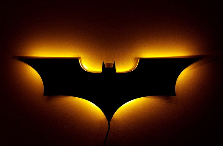 Batman LED-vegglampe med trådløs fjernkontroll og fargeendring