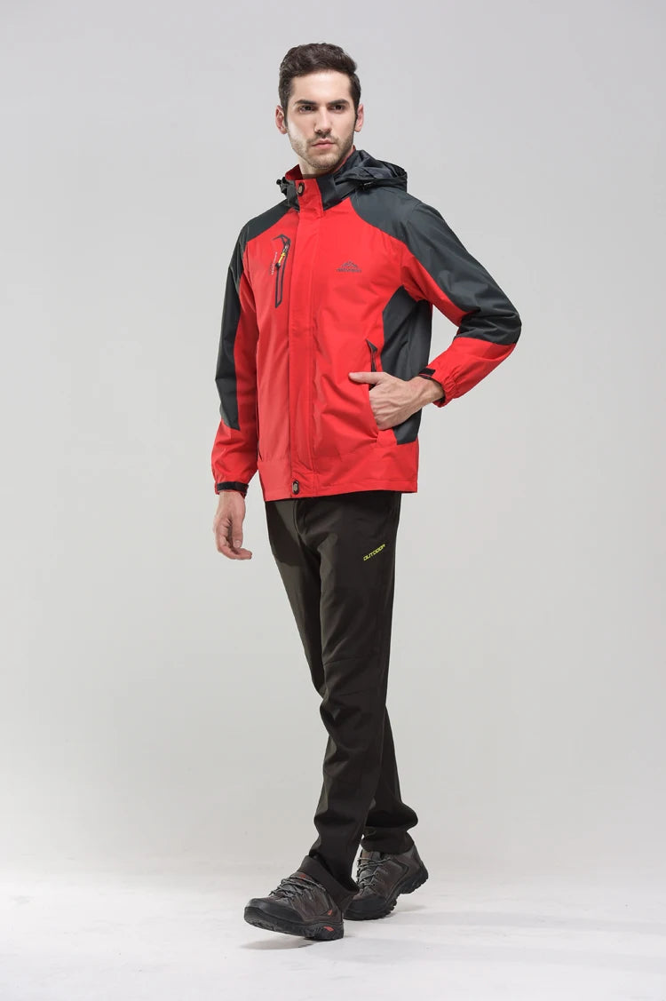 Men's All-Season Outdoor Jacket – Waterproof, Windproof for Hiking, Skiing, & Travel