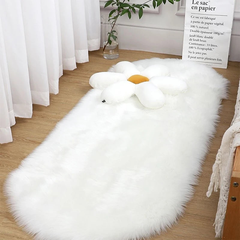 Tapis en fausse fourrure Winnie Fluffy – Tapis de chambre doux et confortable pour la décoration intérieure