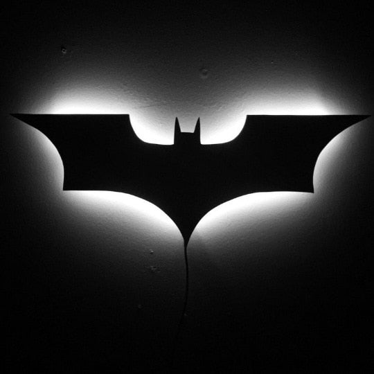 Batman LED-vägglampa med trådlös fjärrkontroll och färgbyte