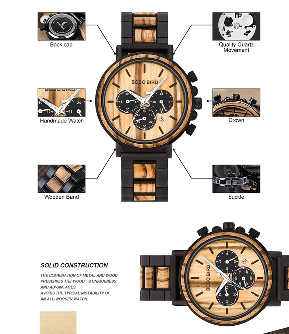 Orologio in legno BOBOBIRD