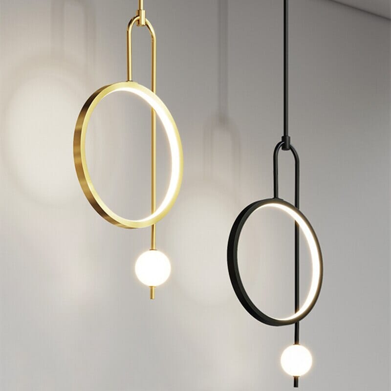 Modern Gold Ring Pendant Light