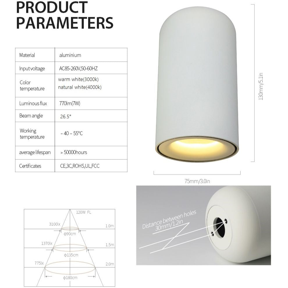 Projecteurs LED nordiques classiques version longue