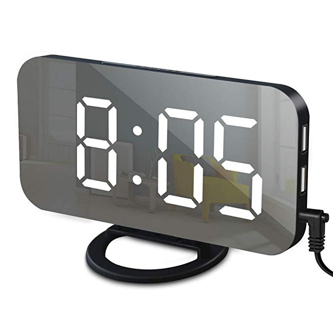 Orologio Alarm Digitale a LED Specchiato