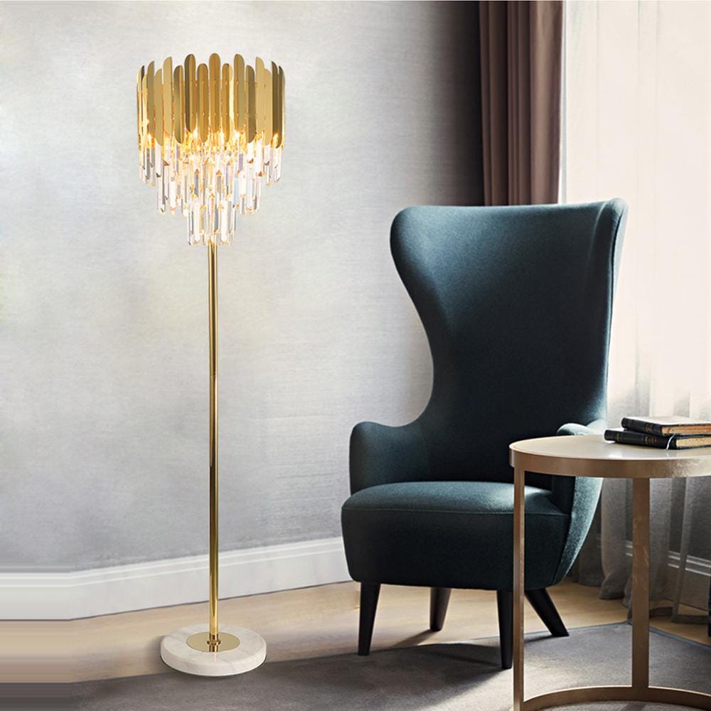 Ivy Crystal Crystal Floor & Table Lamp