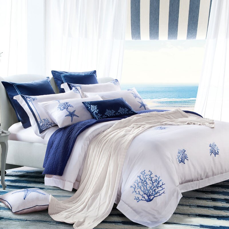 Amellora Egyptian Cotton Embroidered Tribute Silk Bedding Set