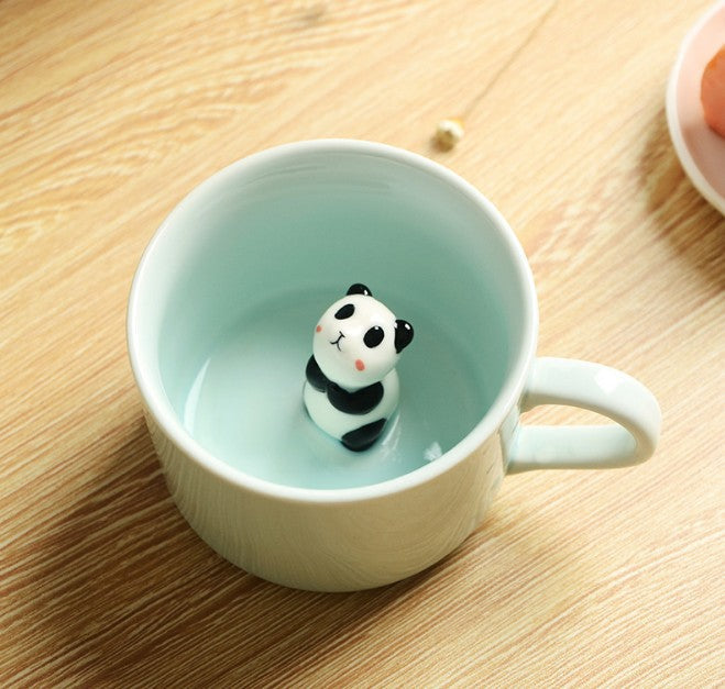 Adorable tasse surprise en forme d'animal – Verres fantaisistes pour enfants et adultes, céramique durable, plusieurs motifs d'animaux