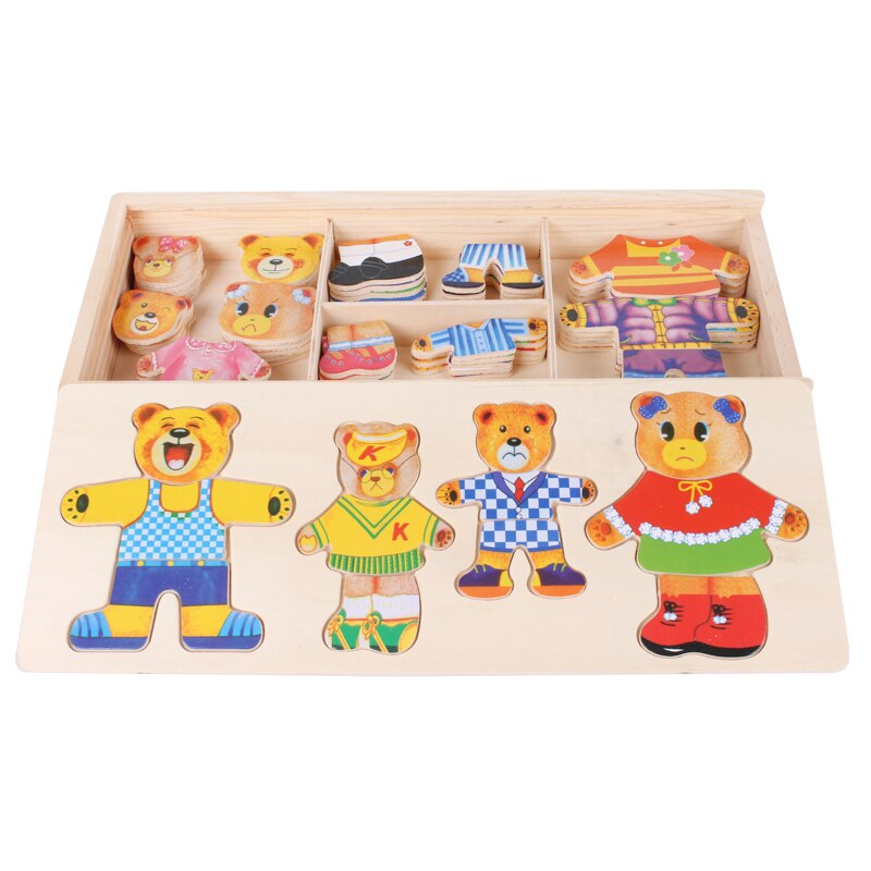 Bois™ | Puzzle en bois 'Boris l'ours en peluche'