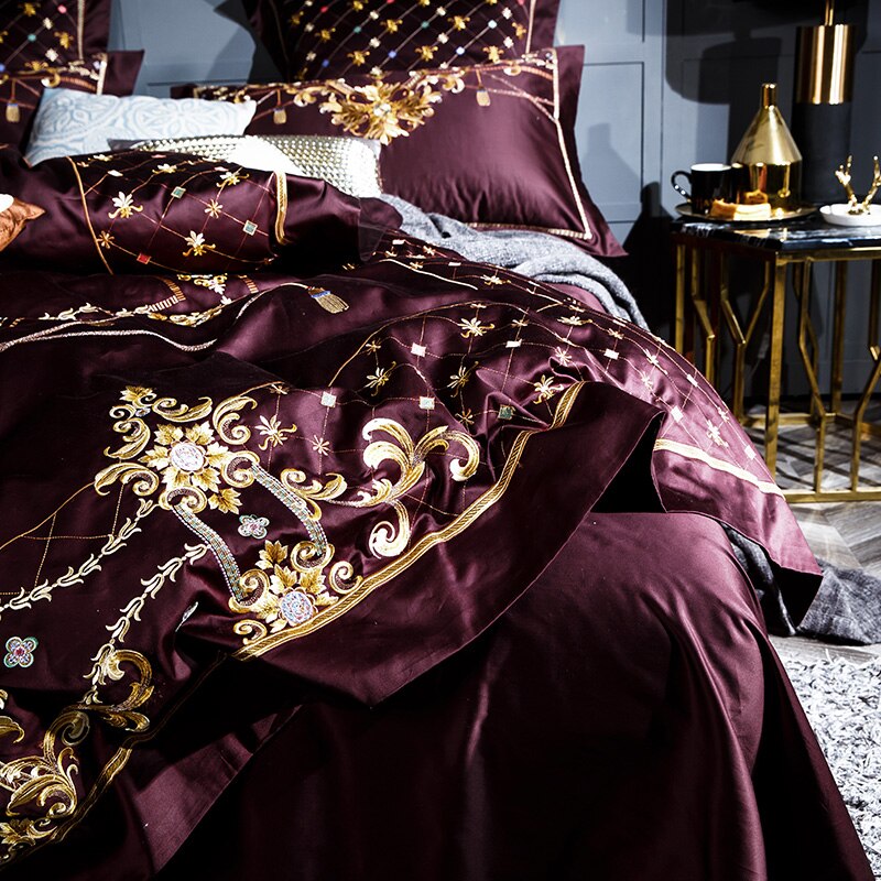 Ozmundo Sangria Luxe beddengoedset van Egyptisch katoen