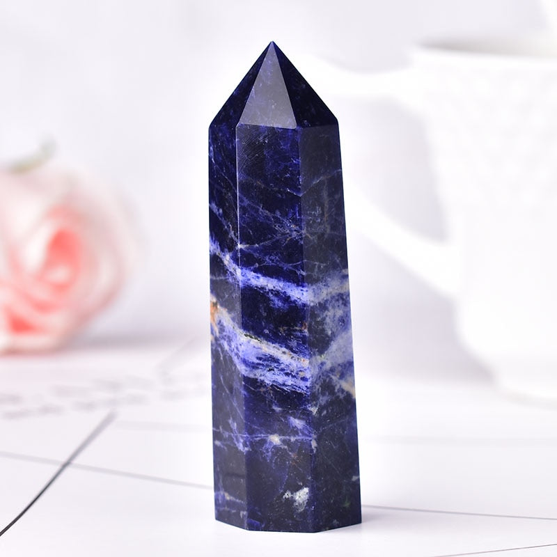 Krystall miniatyr obelisk dekor