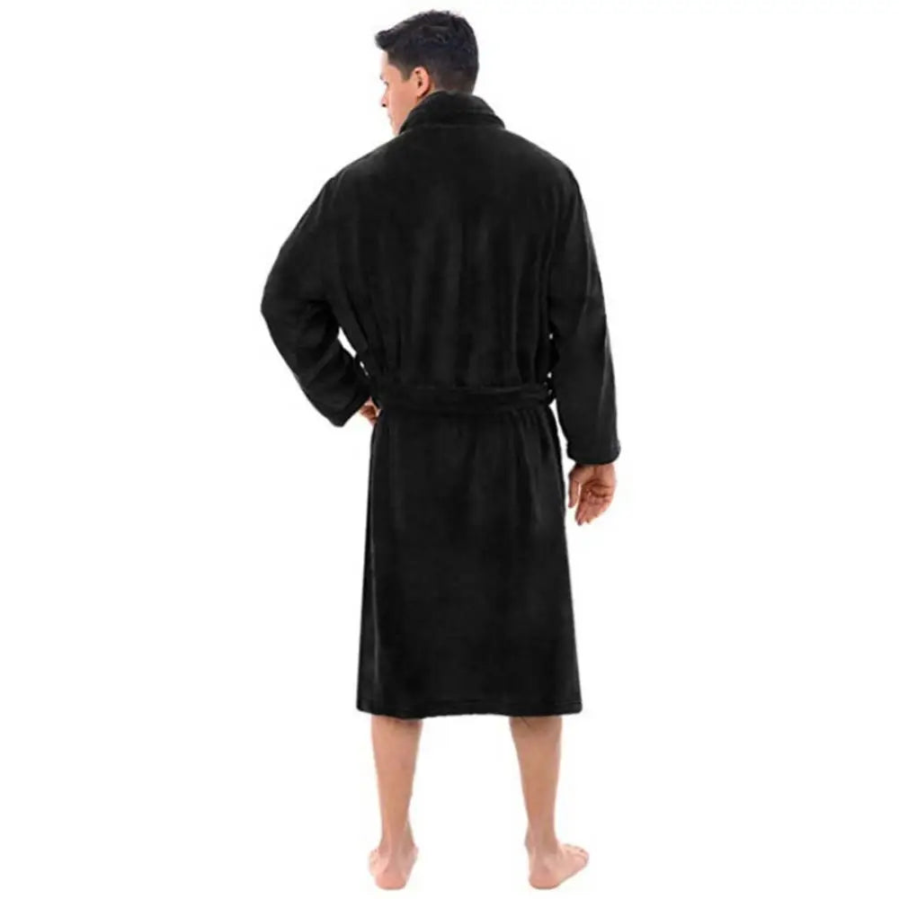 CozyRobe – Fleece-Bademantel mit Schalkragen und Taschen