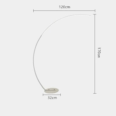 Bogenförmige nordische Stehlampe