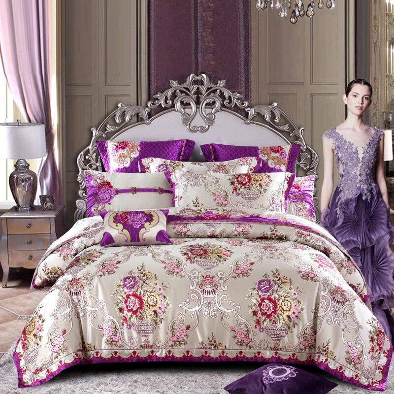 Ensemble de housse de couette en coton satiné de soie doré Kaleyra