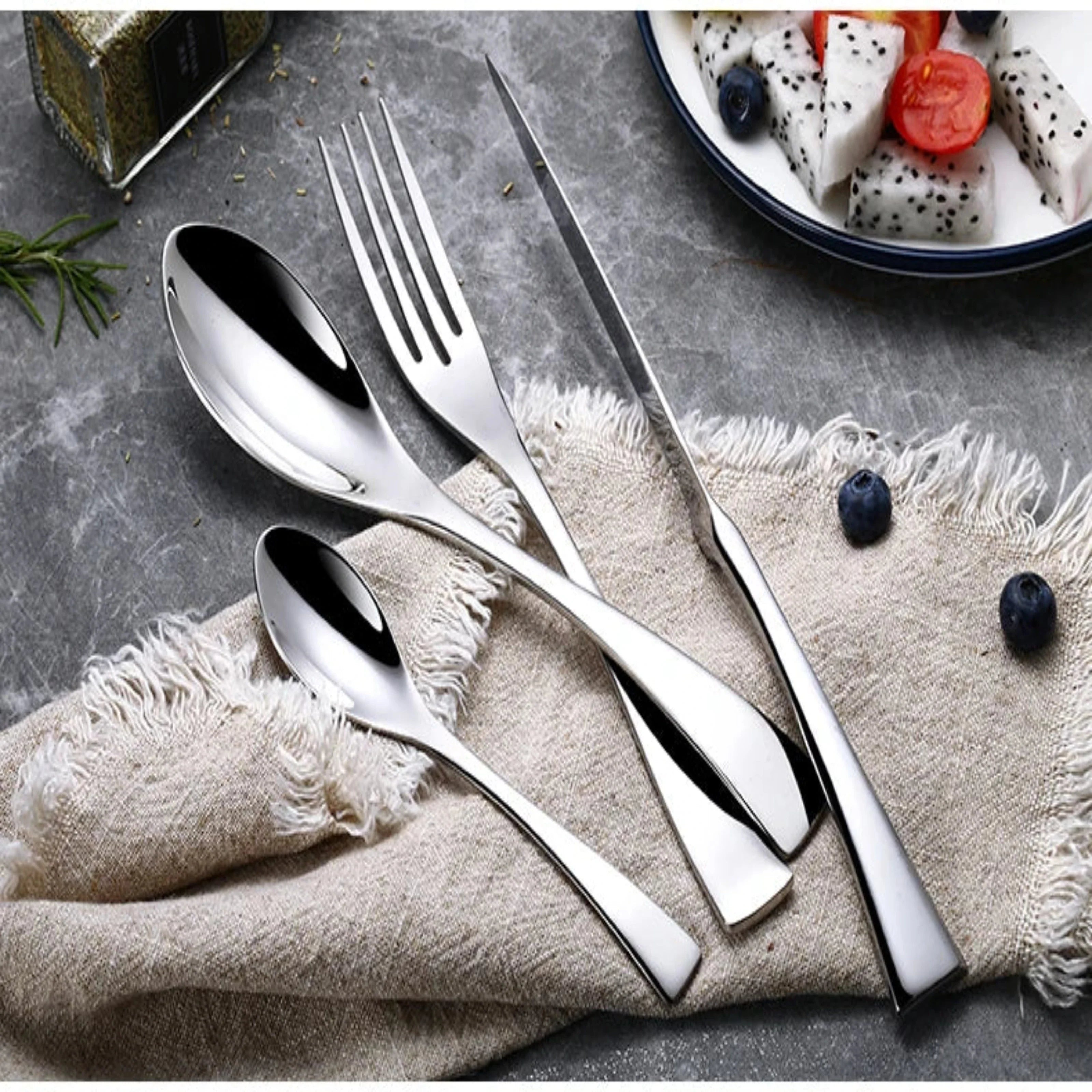 Stainless Steel Cutlery Set Salime Silver Collection