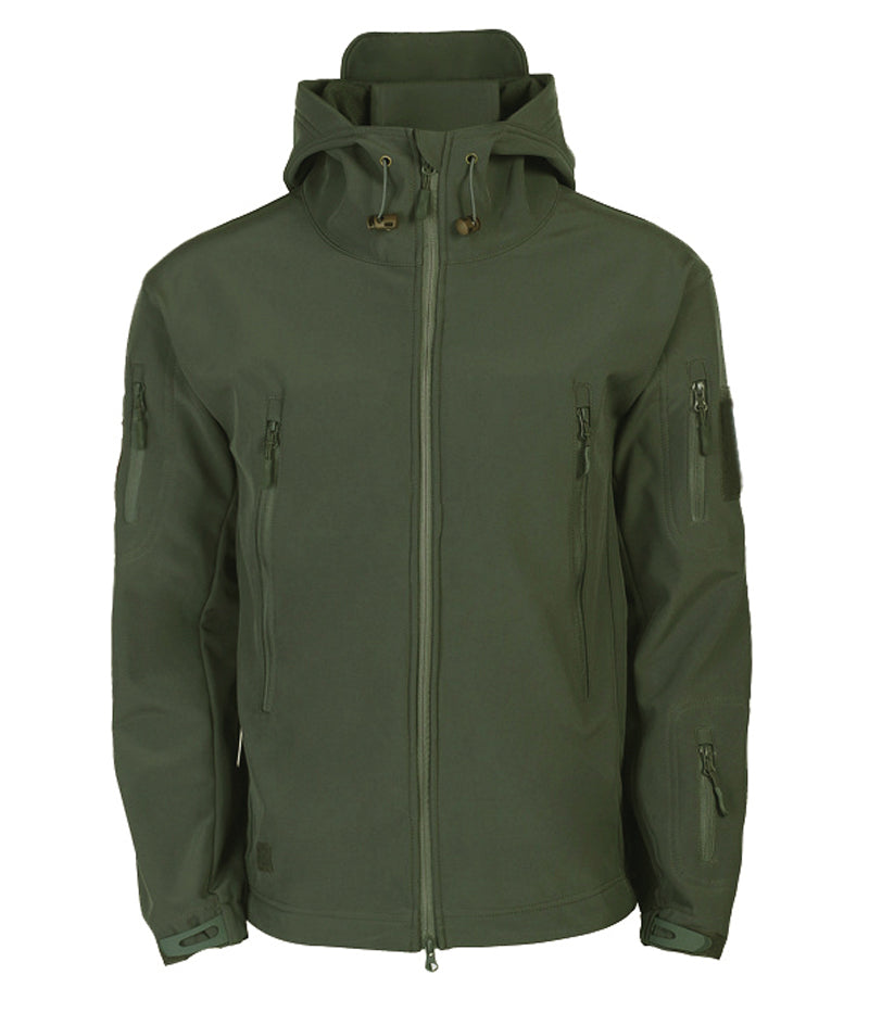 Veste Soft Shell - Manteau bombardier à capuche imperméable et coupe-vent tactique pour hommes