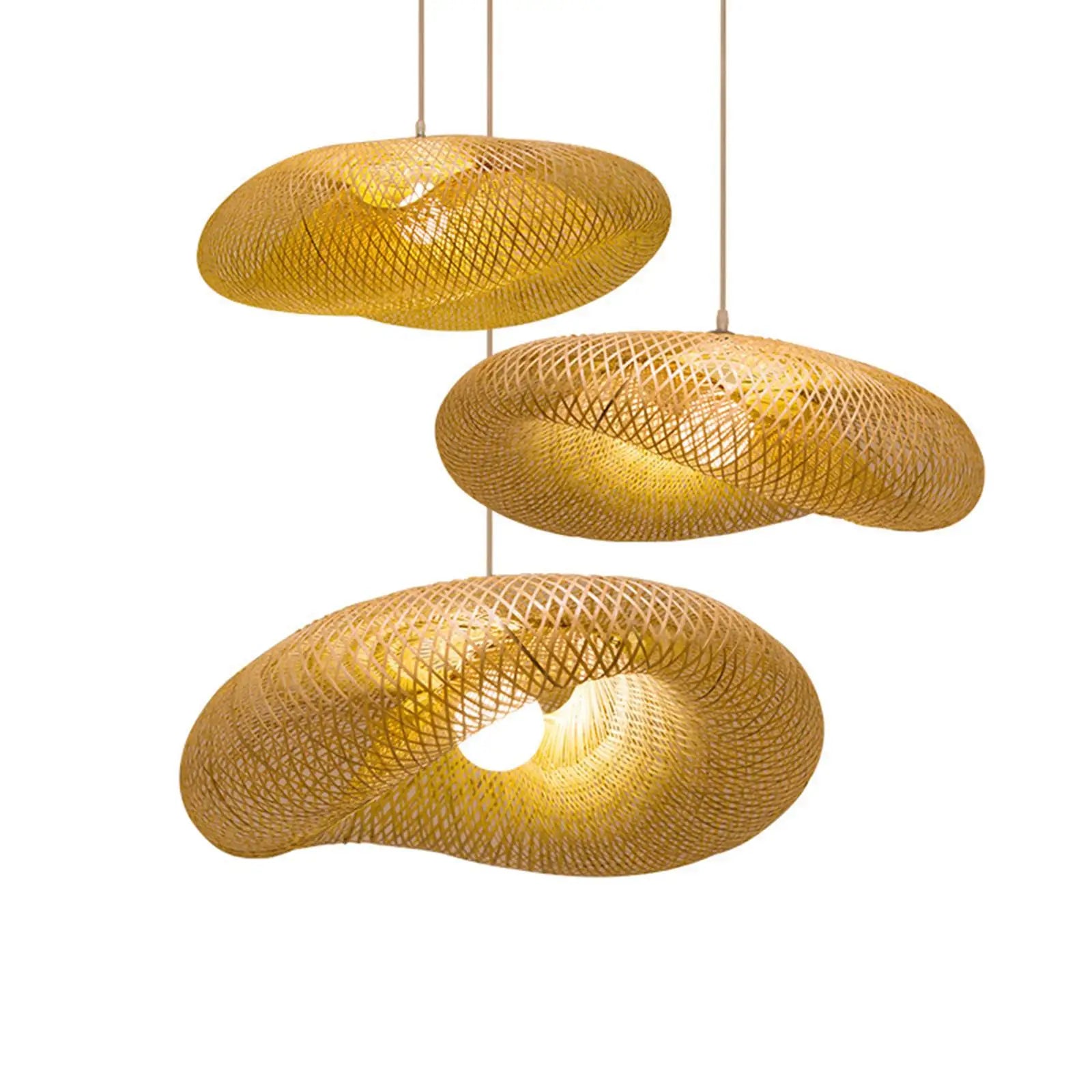 EcoLantern - Vintage Bamboo LED pendant light
