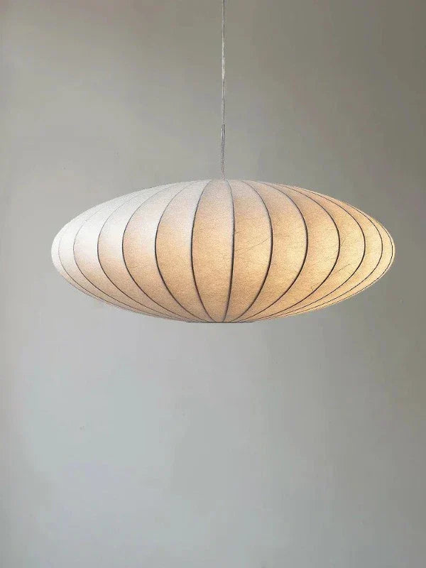 LumiSier - Lampe à suspension en soie avec couronne